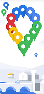 Clay city with Google Maps pin Clay city with Google Maps pin